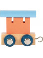 Letters Train Polar Train Car salmon & ice blue