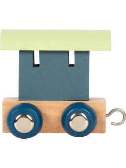 Letters Train Polar Train Car birch & slate blue