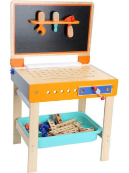 Warsztat z narzędziami do zabawy dla dzieci hero small foot design - drewniany zestaw warsztatowy dla 3 latka