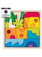 Landscape puzzle Honolulu with 3 glass stones, 23 x 23 x 3 Landscape puzzle Honolulu with 3 glass stones, 23 x 23 x 3