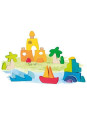 Landscape puzzle Honolulu with 3 glass stones, 23 x 23 x 3 Landscape puzzle Honolulu with 3 glass stones, 23 x 23 x 3
