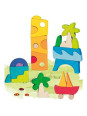 Landscape puzzle Honolulu with 3 glass stones, 23 x 23 x 3 Landscape puzzle Honolulu with 3 glass stones, 23 x 23 x 3