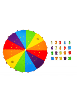 Chusta Edukacyjna AKSON 3m Zestaw małe koła + 20 LICZB