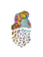 Puzzle drewniane kolorowe Papuga Puzzle drewniane kolorowe Papuga