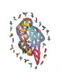 Puzzle drewniane kolorowe Papuga Puzzle drewniane kolorowe Papuga