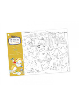 40 papierowych podkładek do pokolorowania 713147