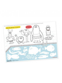 40 papierowych podkładek do pokolorowania 716606