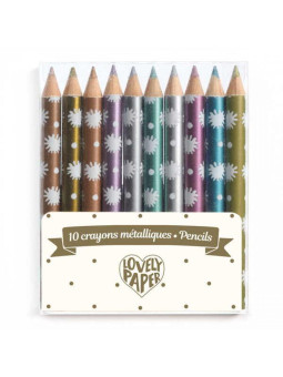 Mini kredki metaliczne CHICHI - 10 szt DD03730