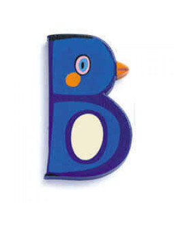 B - Drewniana literka z serii ZWIERZĘTA DD04841