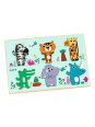 Puzzle drewniane dwuelementowe DŻUNGLA DJ01258 Puzzle drewniane dwuelementowe DŻUNGLA DJ01258