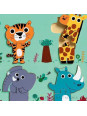 Puzzle drewniane dwuelementowe DŻUNGLA DJ01258 Puzzle drewniane dwuelementowe DŻUNGLA DJ01258