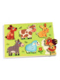 Puzzle drewniane ZWIERZĘTA Z ŁĄKI DJ01259