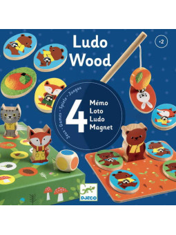 Gra LudoWood: zestaw 4 gier DJ01628