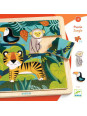 Edukacyjne puzzle drewniane DŻUNGLA DJ01810 Edukacyjne puzzle drewniane DŻUNGLA DJ01810