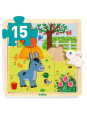 Edukacyjne puzzle drewniane FARMA DJ01814 Edukacyjne puzzle drewniane FARMA DJ01814
