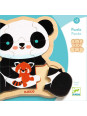 Drewniane puzzle w ramce PANDA DJ01821 Drewniane puzzle w ramce PANDA DJ01821