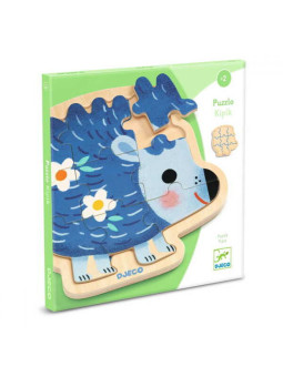 Drewniane puzzle w ramce JEŻ DJ01822