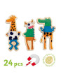 Puzzle drewniane magnet 24cz. zwierzątka DJ03111 Puzzle drewniane magnet 24cz. zwierzątka DJ03111