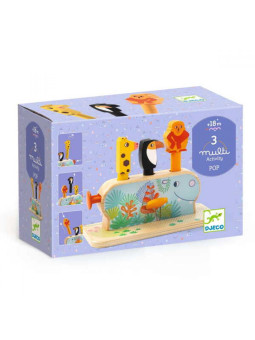 Drewniana zabawka WYSKAKUJĄCE ZWIERZAKI DJ06291