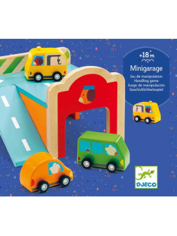 Drewniana zabawka mini garaż DJ06387