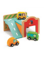 Drewniana zabawka mini garaż DJ06387 Drewniana zabawka mini garaż DJ06387