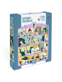 Puzzle opowieść - CZERWONY KAPTUREK 35 el. DJ07050