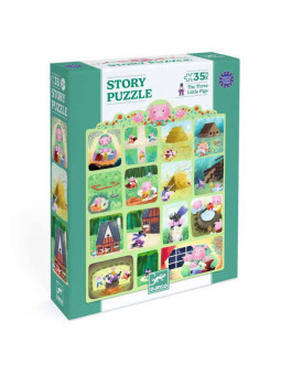 Puzzle opowieść - TRZY MAŁE ŚWINKI 35 el. DJ07051