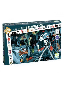 Puzzle obserwacja MIASTO NOCĄ 100 el. DJ07461