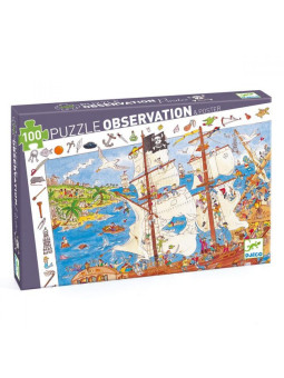 Puzzle obserwacja  PIRACI - 100 el.DJ07506