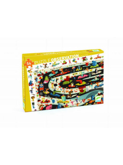 Puzzle obserwacja RAJD SAMOCHODOWY - 54 el.DJ07564