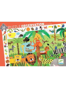 Puzzle obserwacja DŻUNGLA  - 35 el.DJ07590