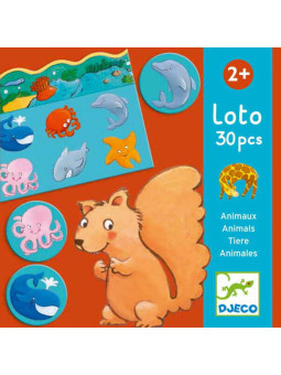 Gra edukacyjna loto ZWIERZĘTA DJ08120