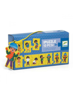 Puzzle 10 elementowe UBIERAM SIĘ DJ08188