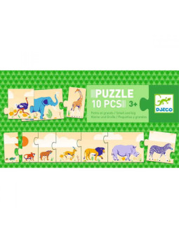 Puzzle tekturowe MAŁE I DUŻE DJ08189