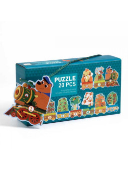 Puzzle trio LEŚNY POCIĄG 20 el. DJ08194