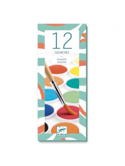 Farby - 12 kol. klasyczne gwaszowe DJ08803