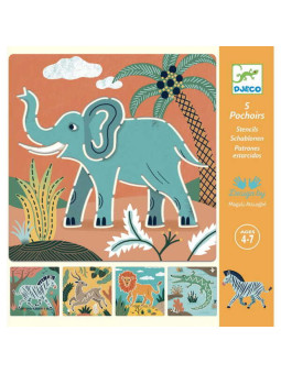 Szablony do odrysowania DZIKIE ZWIERZĘTA DJ08916