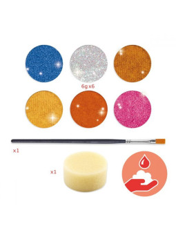 Farby do malowania twarzy METALLIC - 6 kol DJ09232