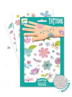 Tatuaże brokatowe KWIATY DJ09585