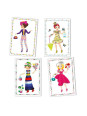 Zestaw kreatywny z naklejkami MODA DJ09691 Zestaw kreatywny z naklejkami MODA DJ09691