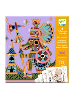 Metaliczne kolorowanki ZWIERZĘTA WOJOWNICY DJ09697