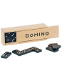 Domino dla dzieci w drewnianym pudełku, pomoce montessori goki - drewniana gra planszowa, gra dla 4 latka, Zabawki drewniane 