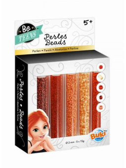 Fiolki z koralikami - odcienie czerwieni PE004