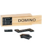 Domino w drewnianym pudełku dla dzieci Pomoce Montessori, zabawka dla 4 latka, Zabawki drewniane 