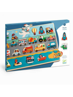 Drewniana łamigłówka POJAZDY DJ01831