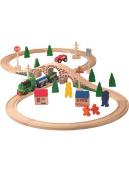 Kolejka z lokomotywą na baterie w komplecie