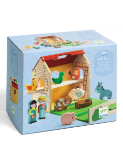 Drewniana farma z figurkami SOFTI-FARM DJ06369