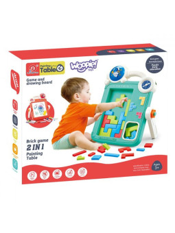 WOOPIE Dwustronna Tablica do Rysowania Gra Tetris 2w1 Pomarańczowa