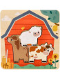 Puzzle warstwowe zwierzątka na farmie Puzzle warstwowe zwierzątka na farmie