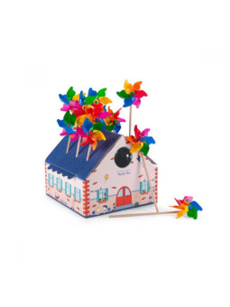 Display domek 12 kolorowych wiatraczków 713376